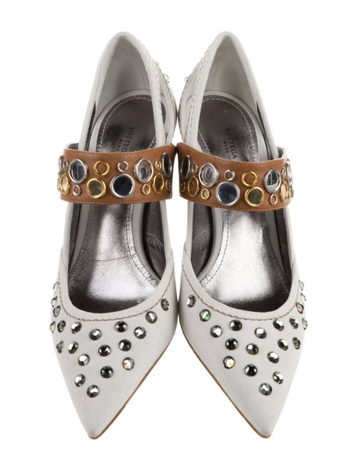 Bottega Veneta Suede Colorblock Pattern Slingback Pumps