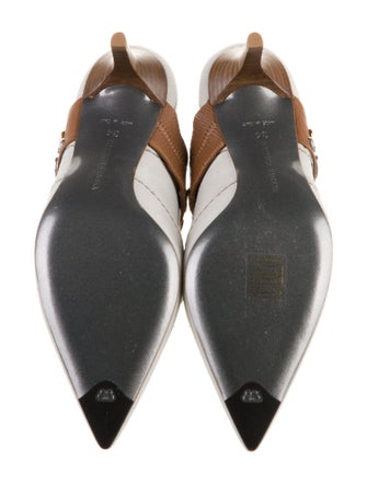 Bottega Veneta Suede Colorblock Pattern Slingback Pumps