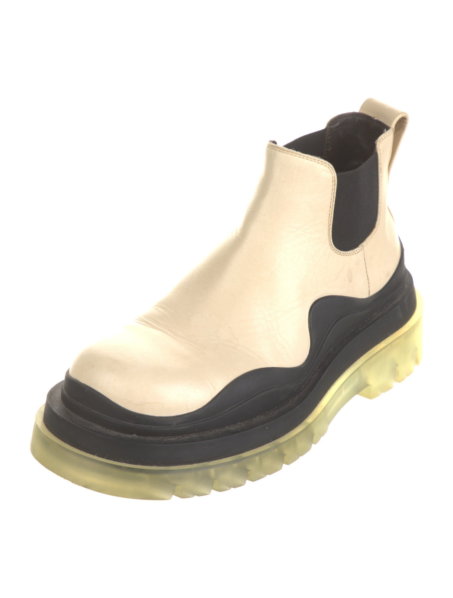 Bottega Veneta Tire Leather Chelsea Boots