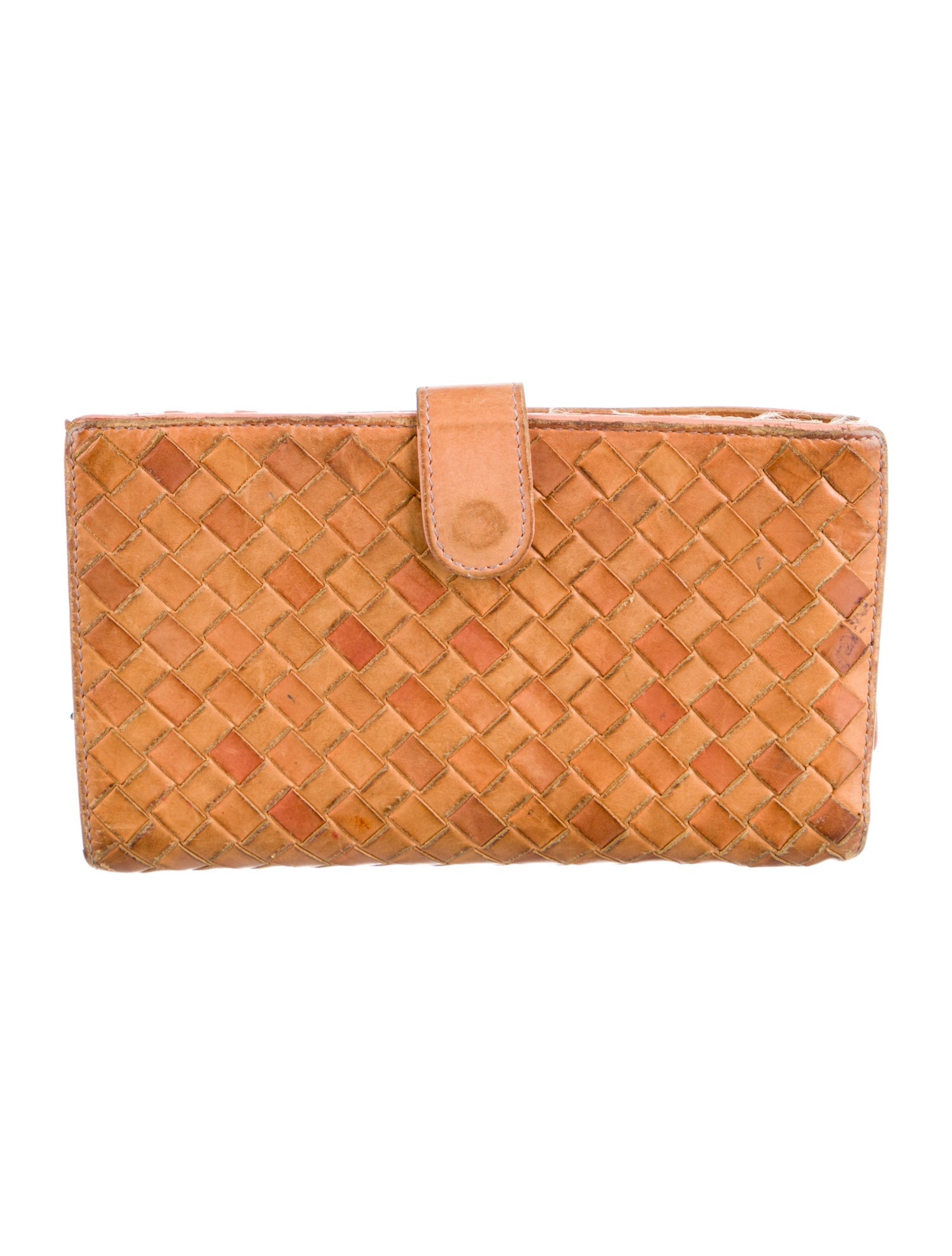 Bottega Veneta Vintage Intrecciato Weave French Purse