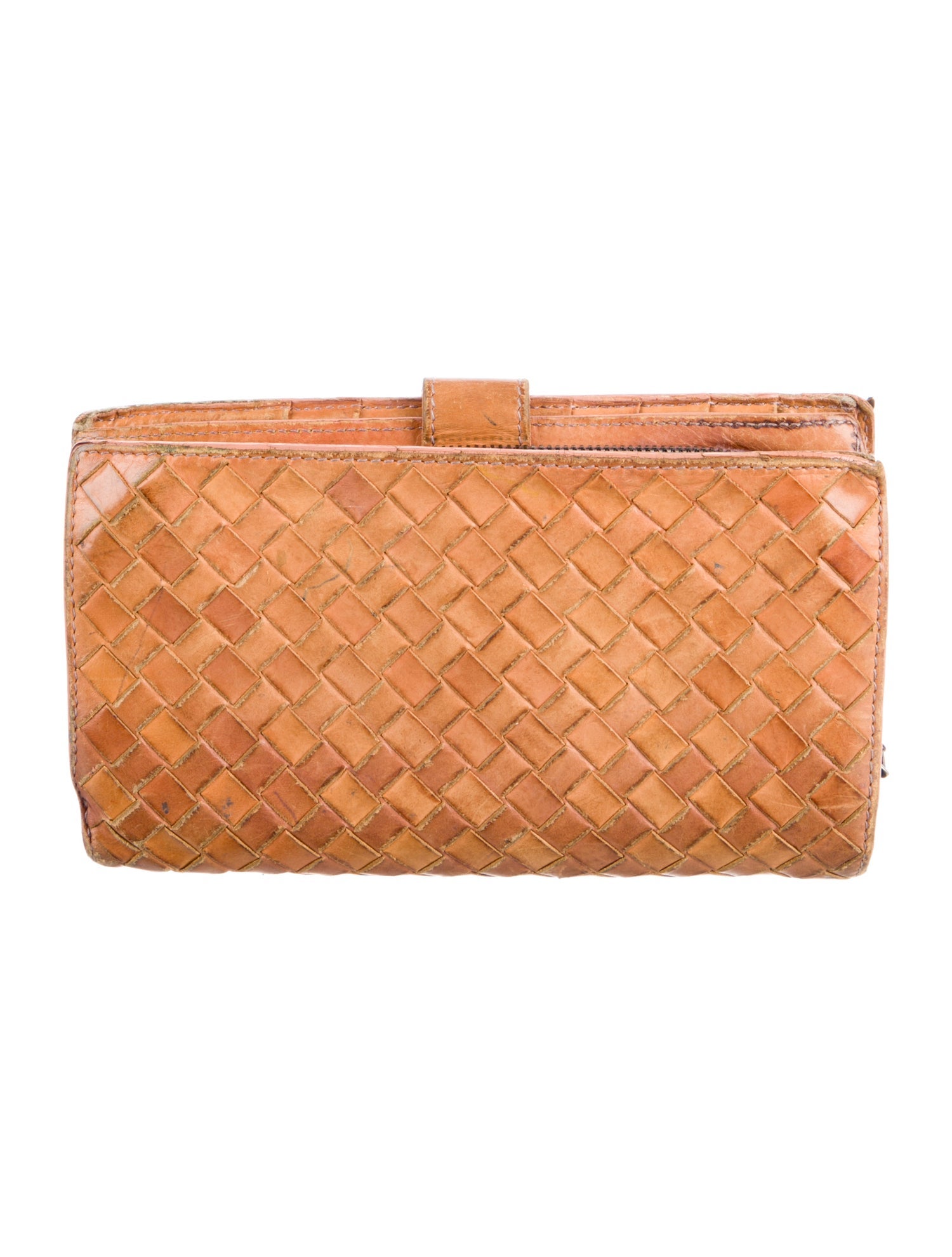 Bottega Veneta Vintage Intrecciato Weave French Purse