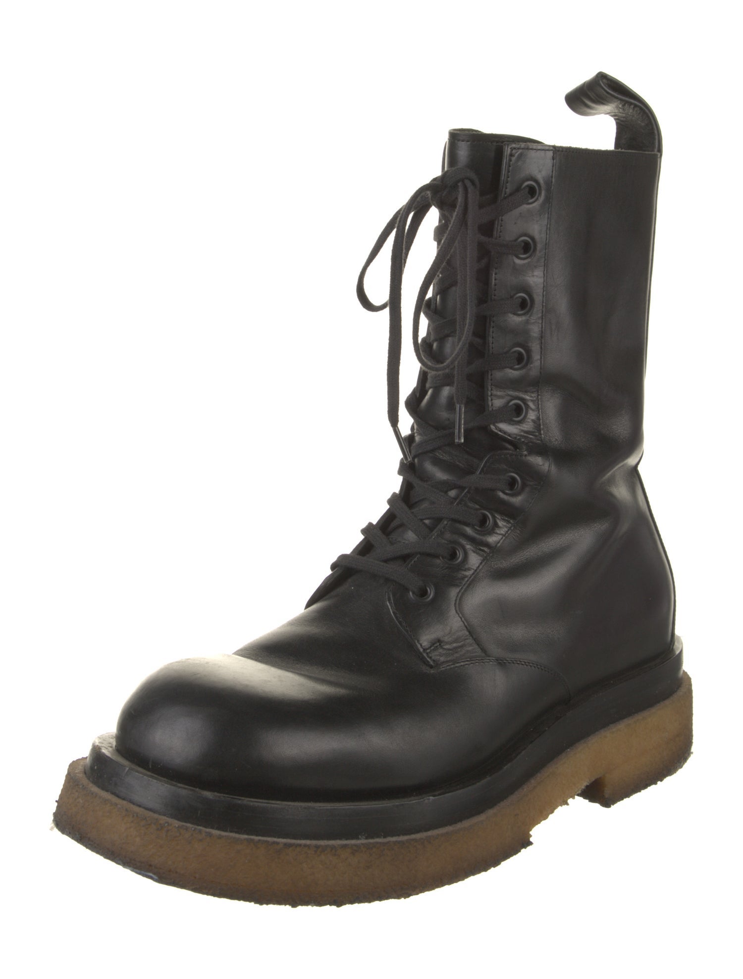 Bottega Veneta Leather Combat Boots