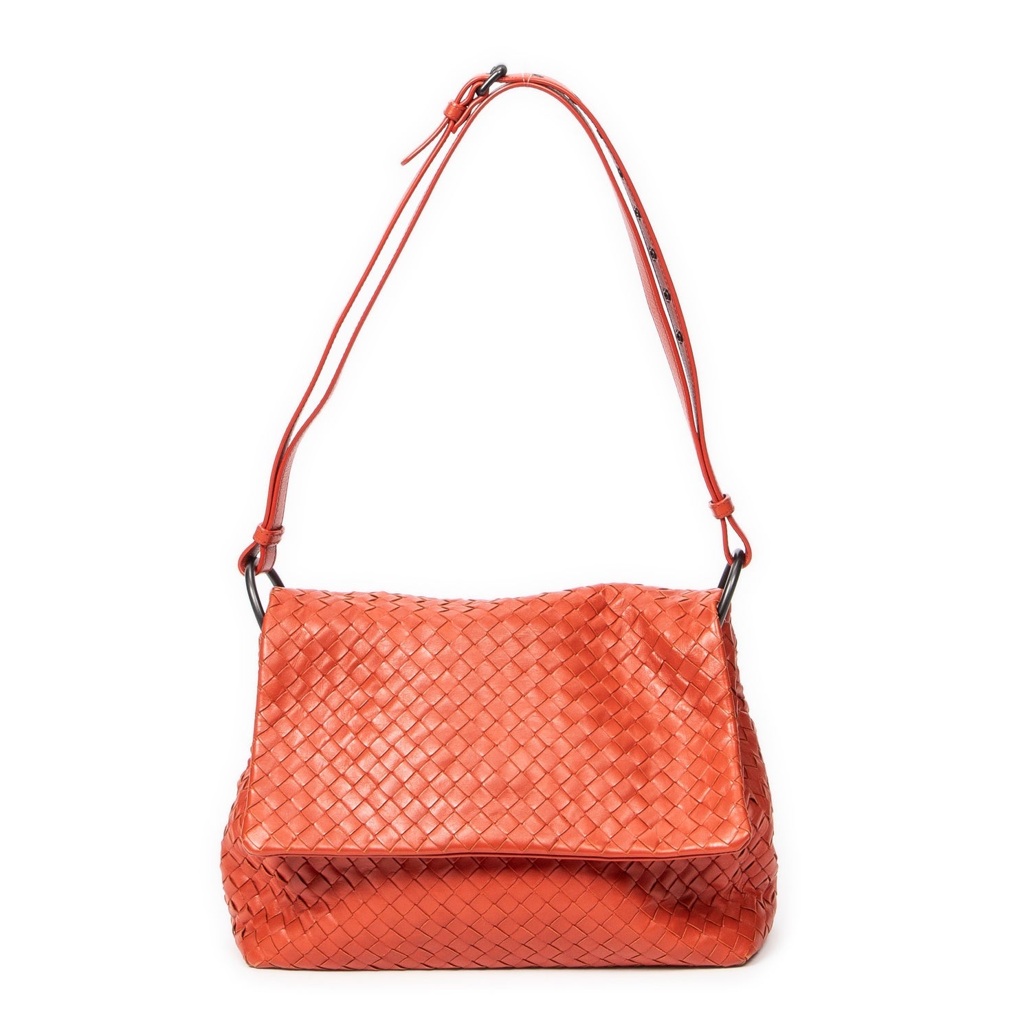 Bottega Veneta Intrecciato Flap Shoulder Bag