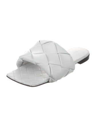 Bottega Veneta Intrecciato Weave Leather Slides