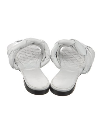 Bottega Veneta Intrecciato Weave Leather Slides