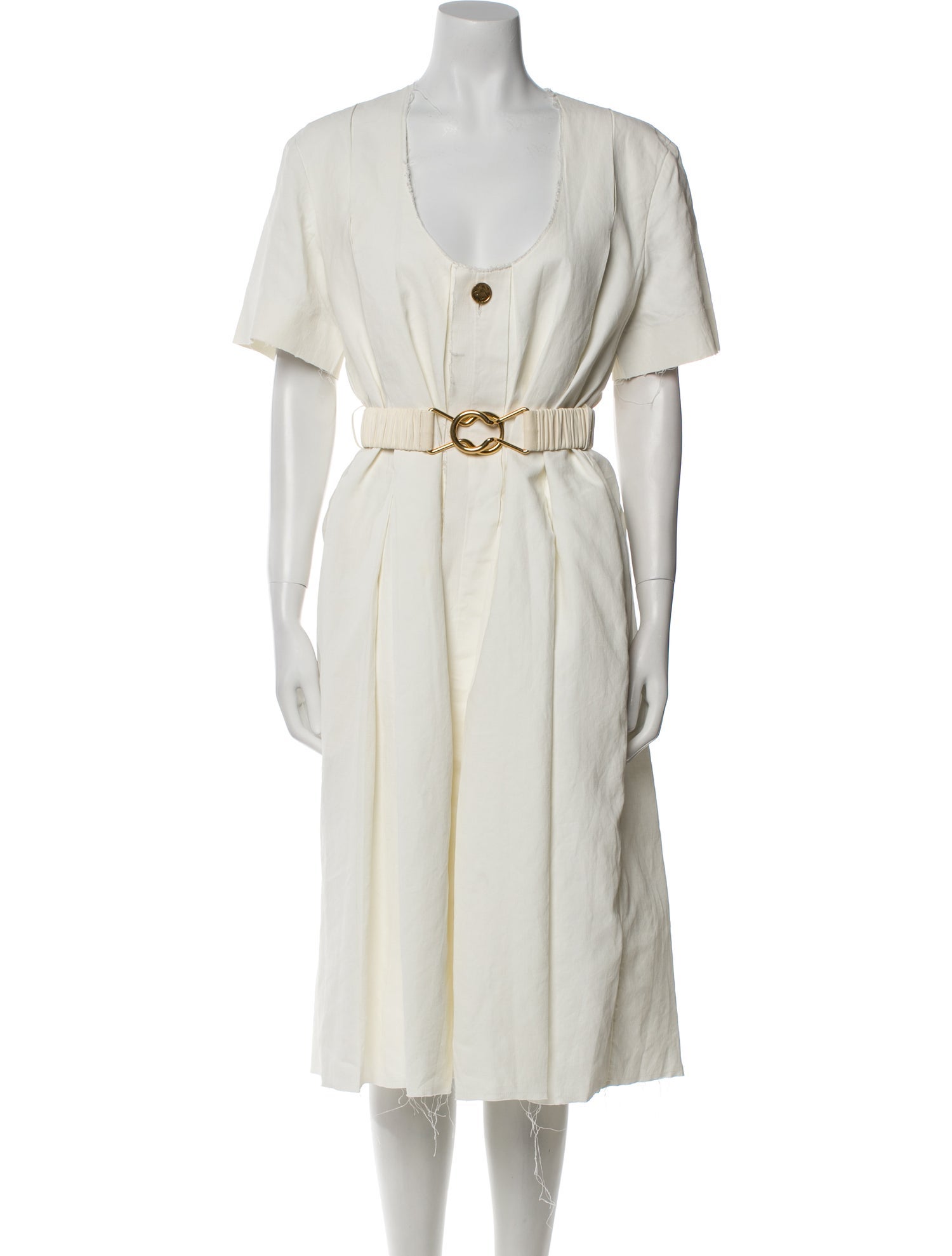 Bottega Veneta Linen Midi Length Dress