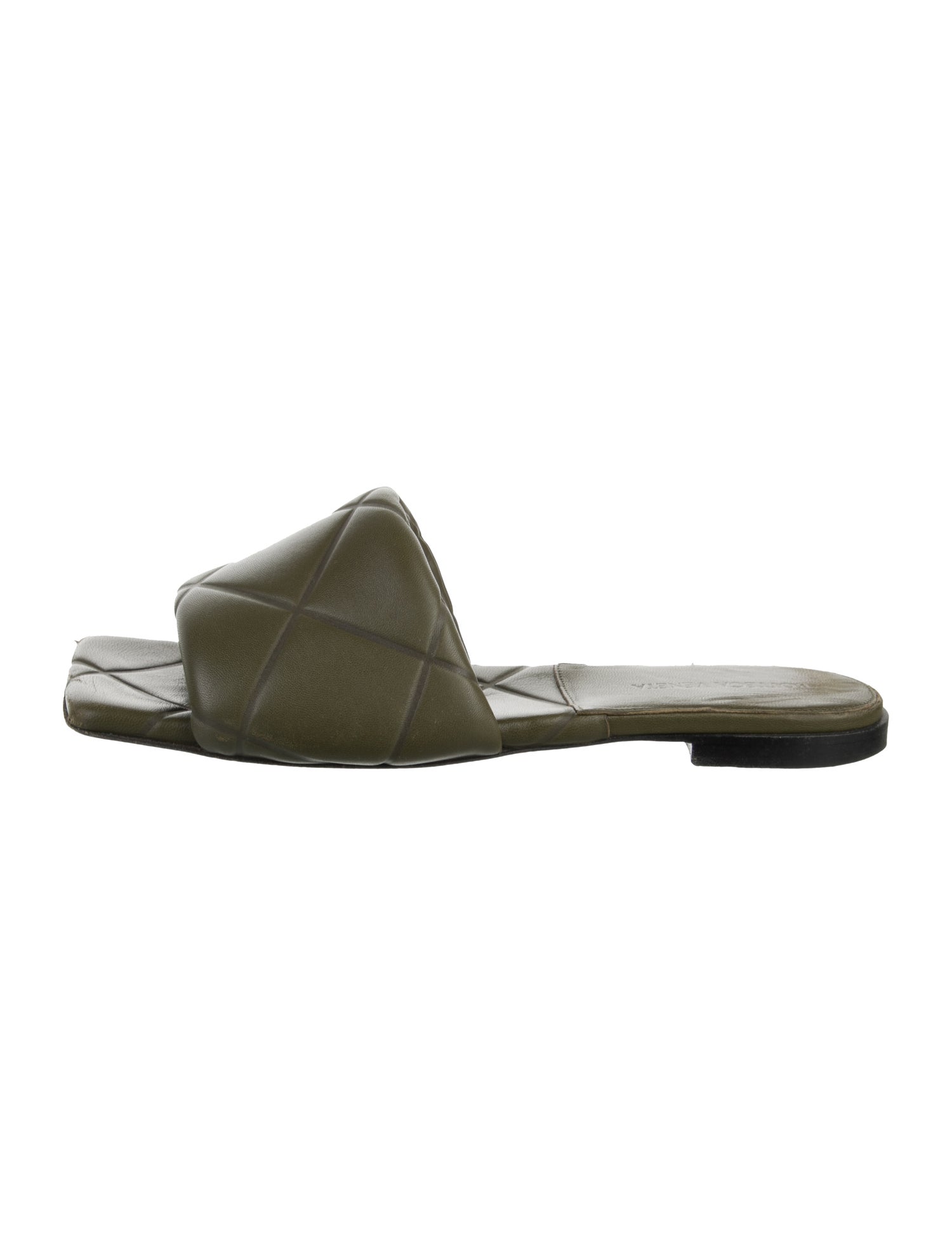 Bottega Veneta Quilted Pattern Leather Slides