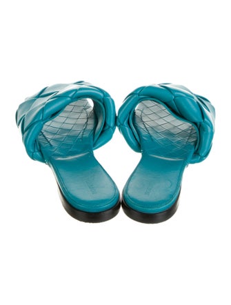 Bottega Veneta Intrecciato Weave Leather Slides