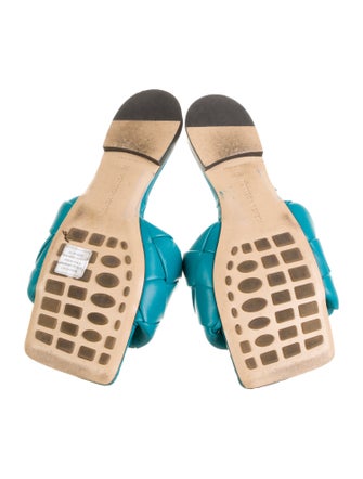 Bottega Veneta Intrecciato Weave Leather Slides