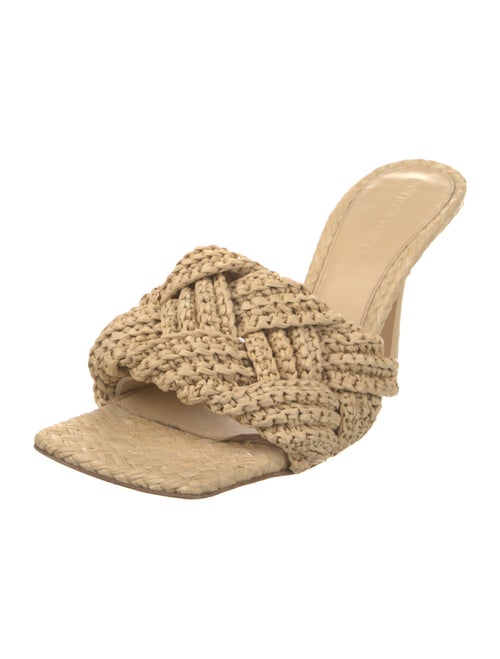 Bottega Veneta Intrecciato Weave Raffia Slides