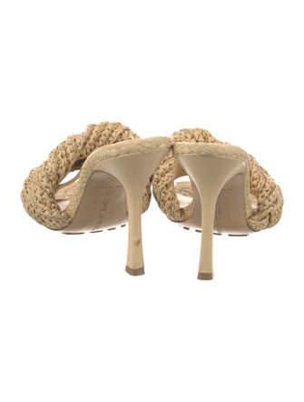 Bottega Veneta Intrecciato Weave Raffia Slides