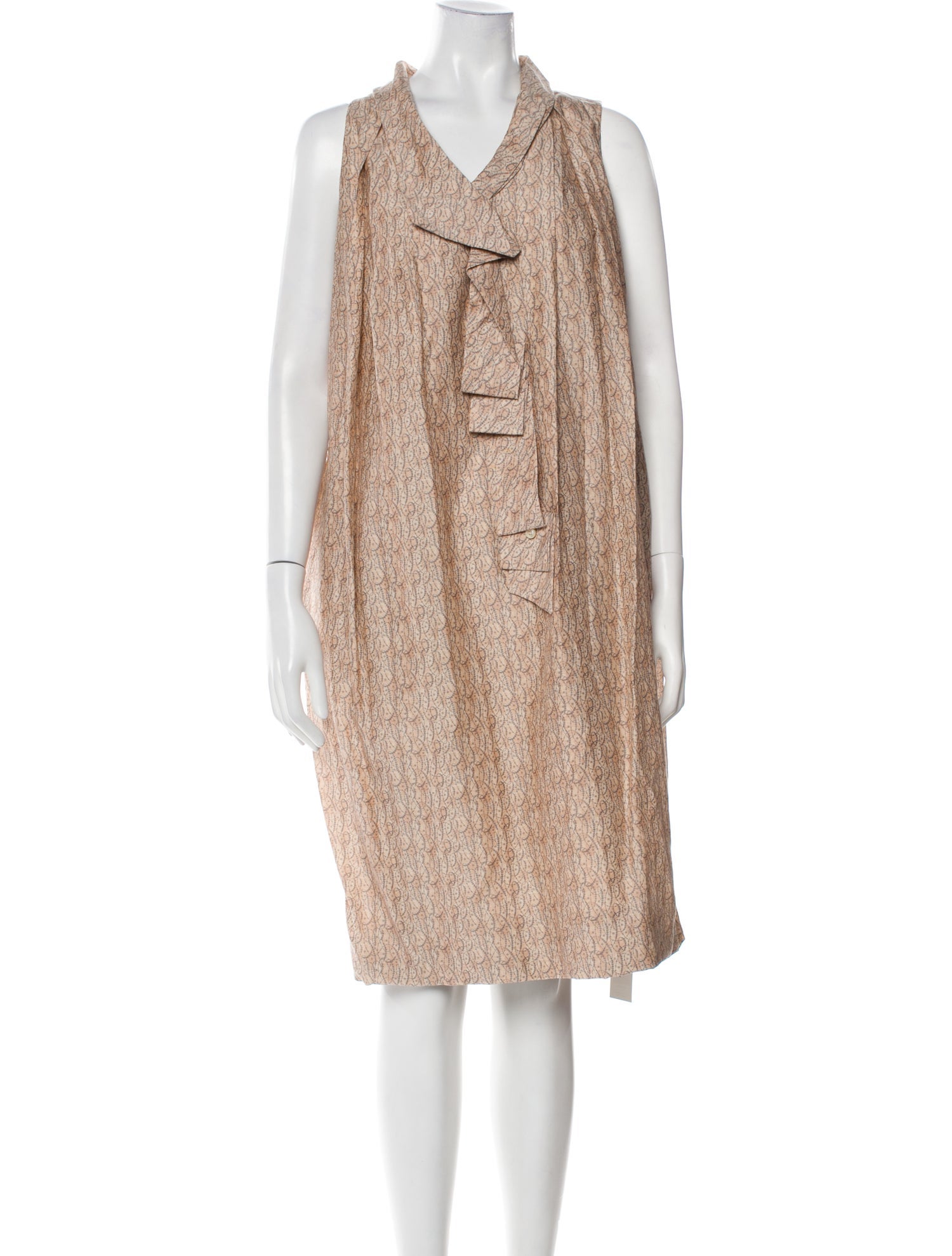 Bottega Veneta Printed Midi Length Dress