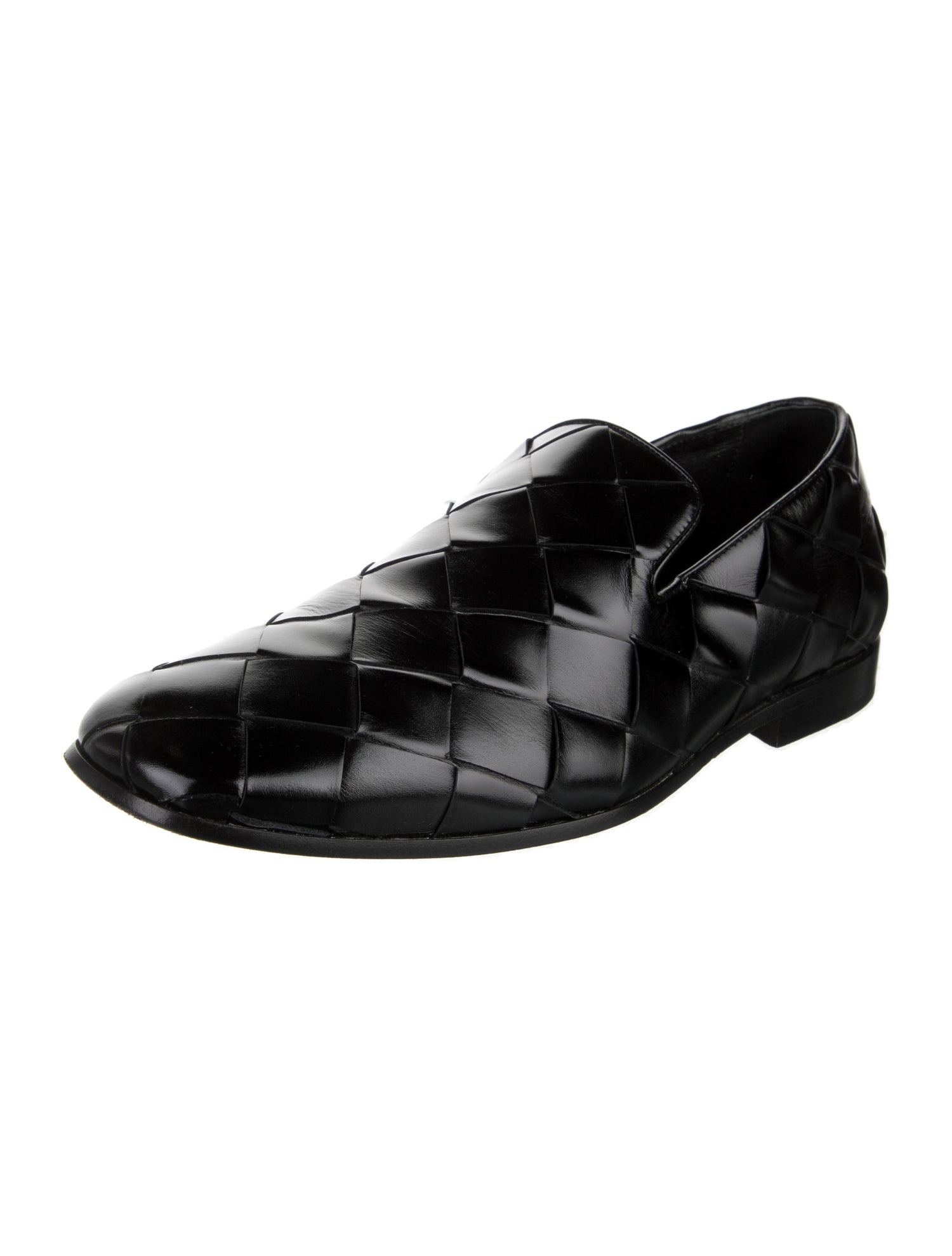 Bottega Veneta Intrecciato Weave Leather Loafers
