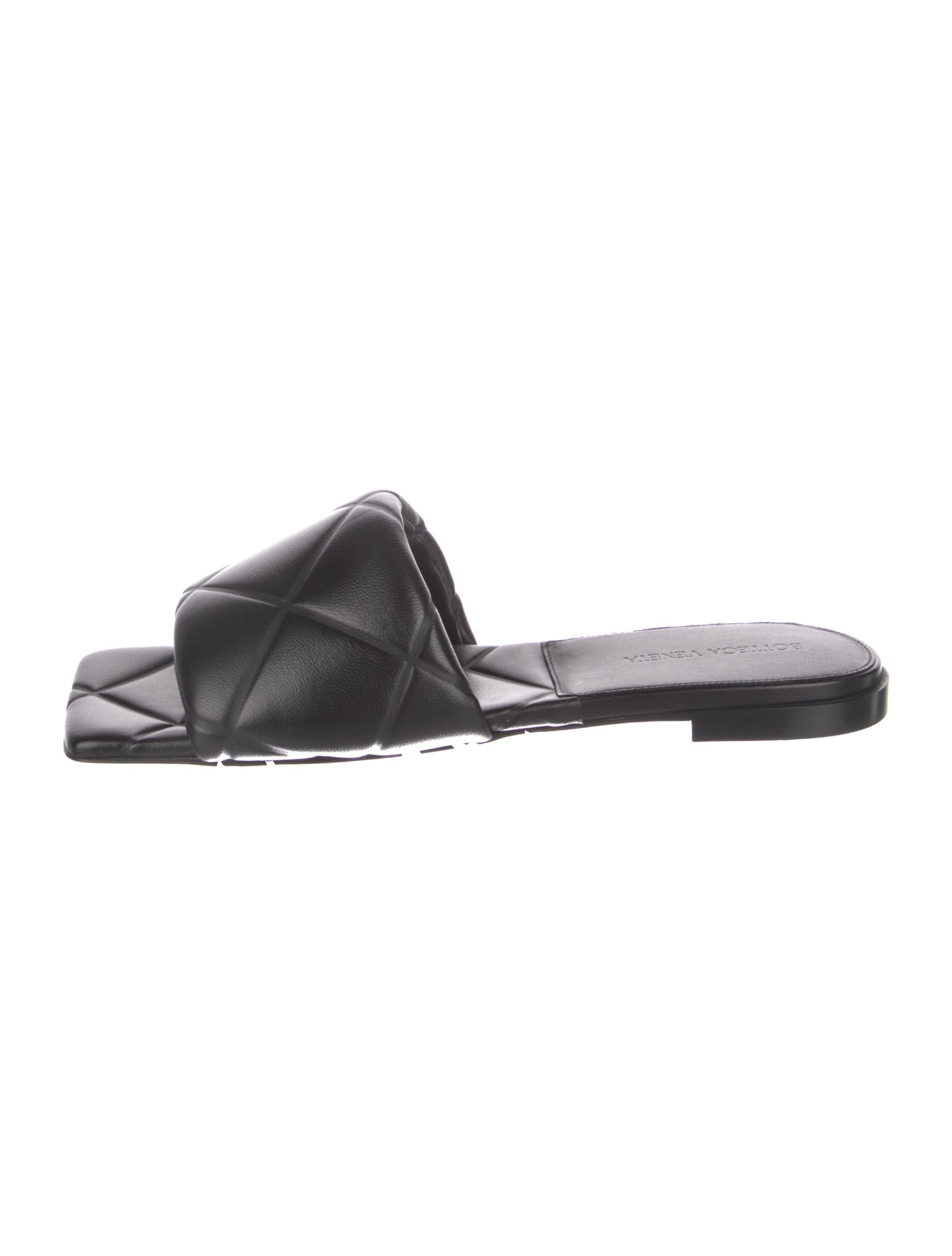 Bottega Veneta Quilted Pattern Leather Slides