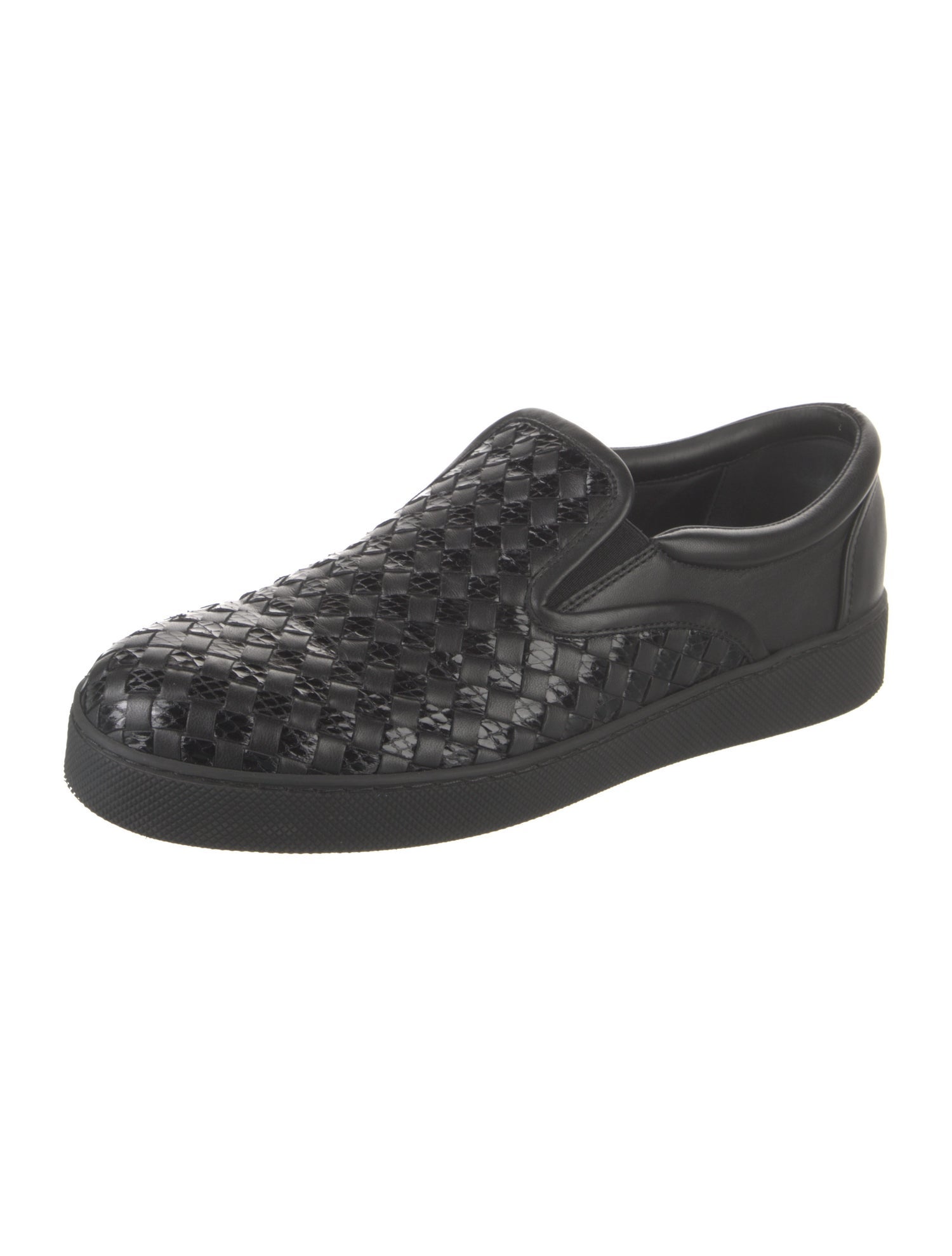 Bottega Veneta Intrecciato Weave Leather Loafer Sneakers