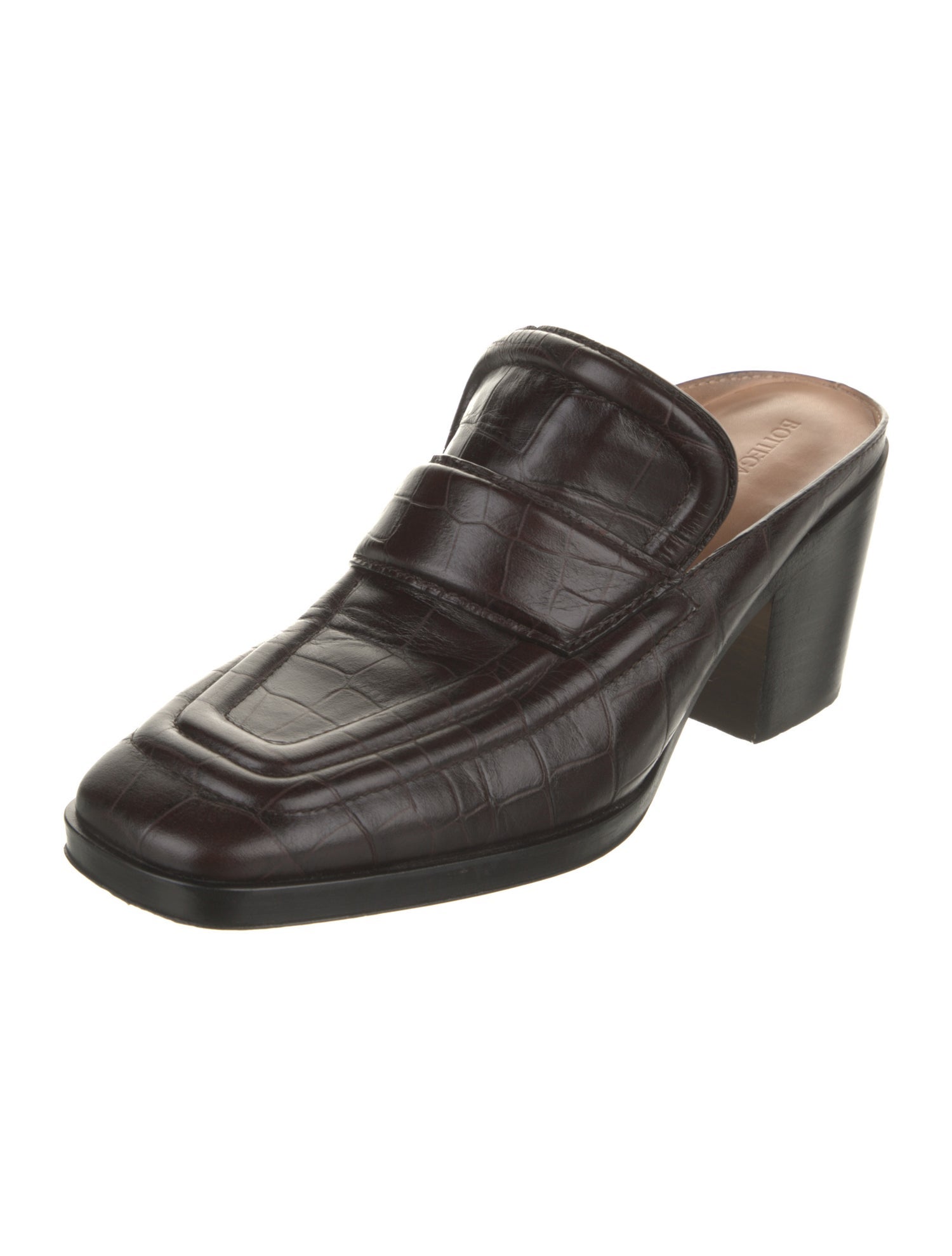 Bottega Veneta Embossed Leather Mules