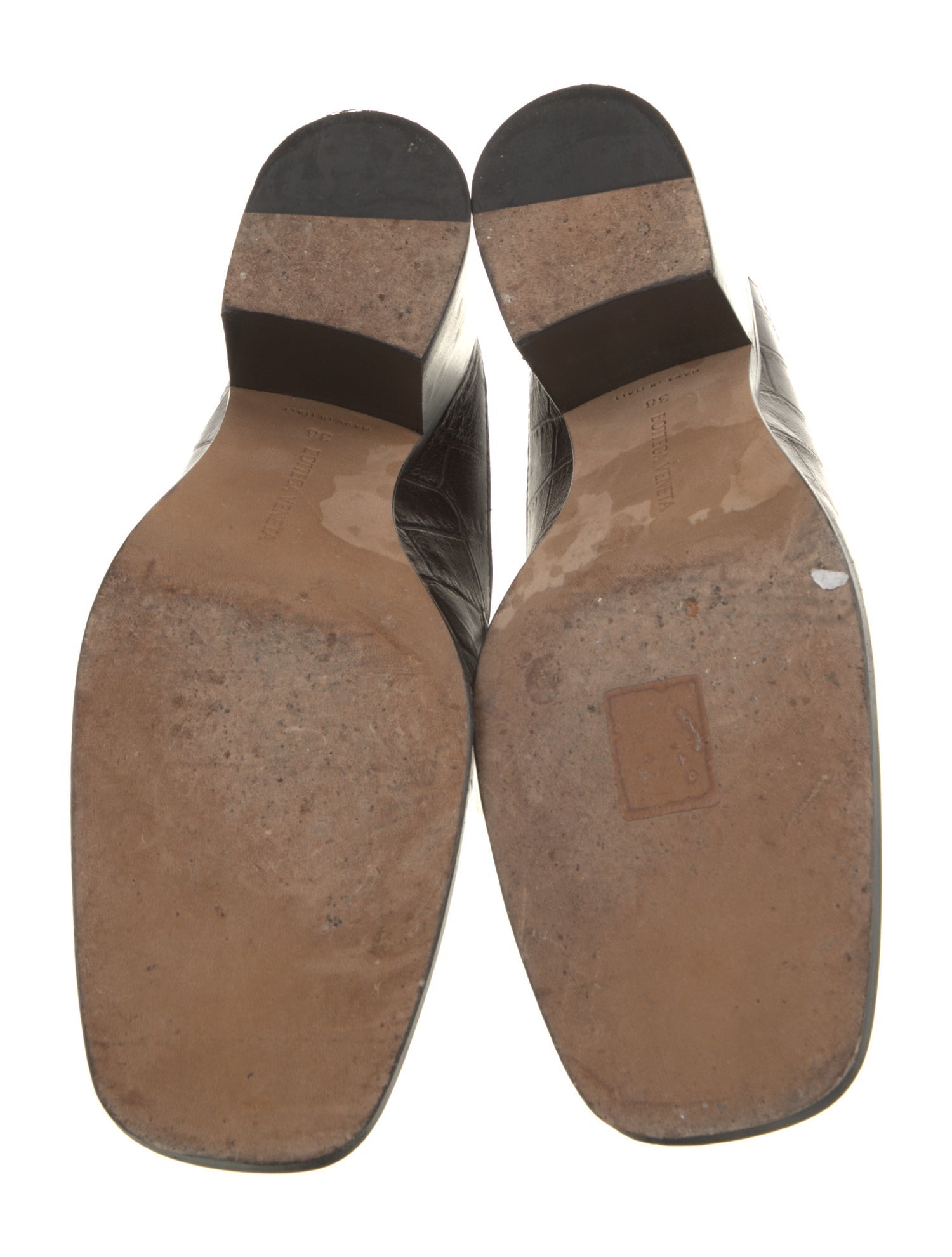 Bottega Veneta Embossed Leather Mules