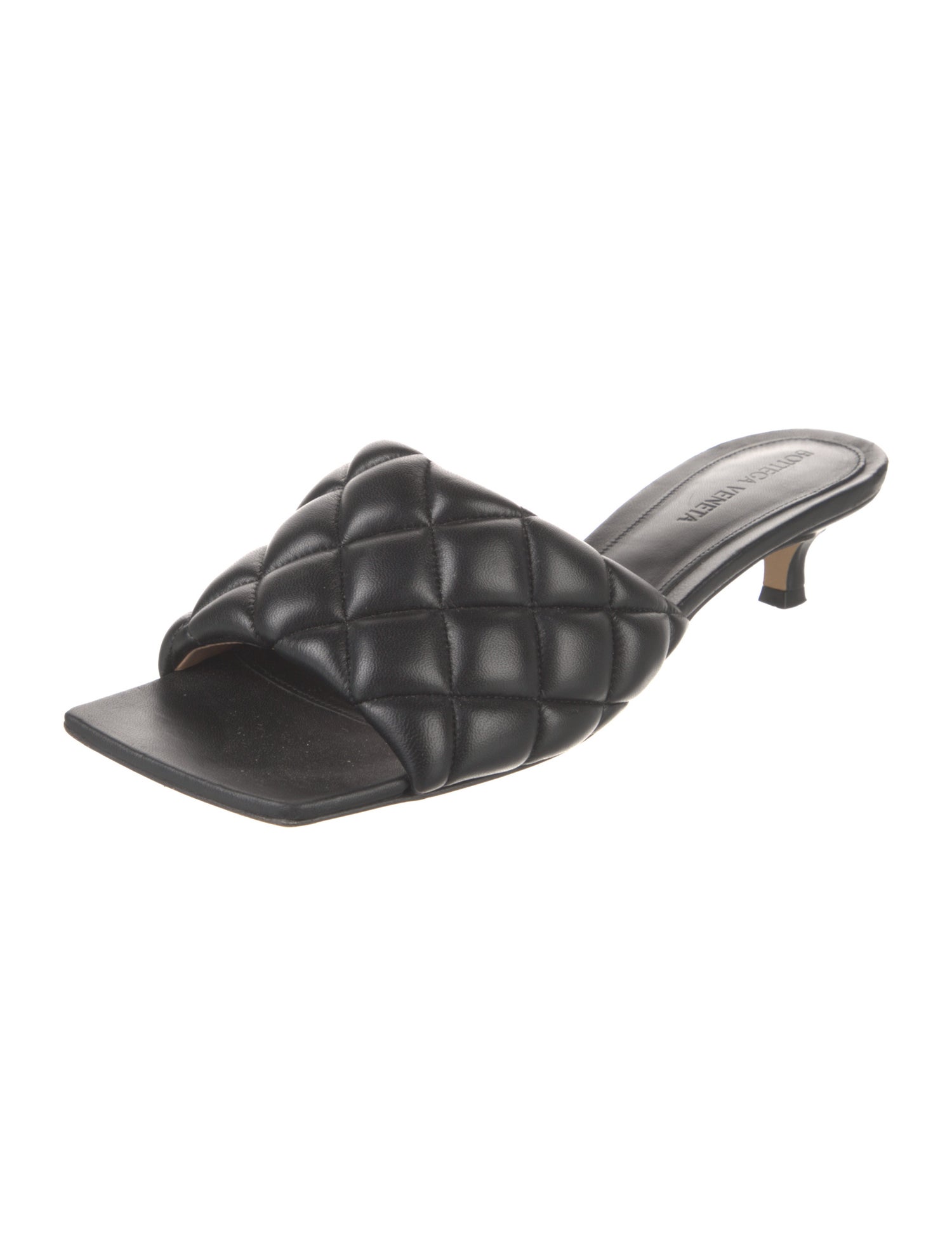 Bottega Veneta Quilted Pattern Leather Slides