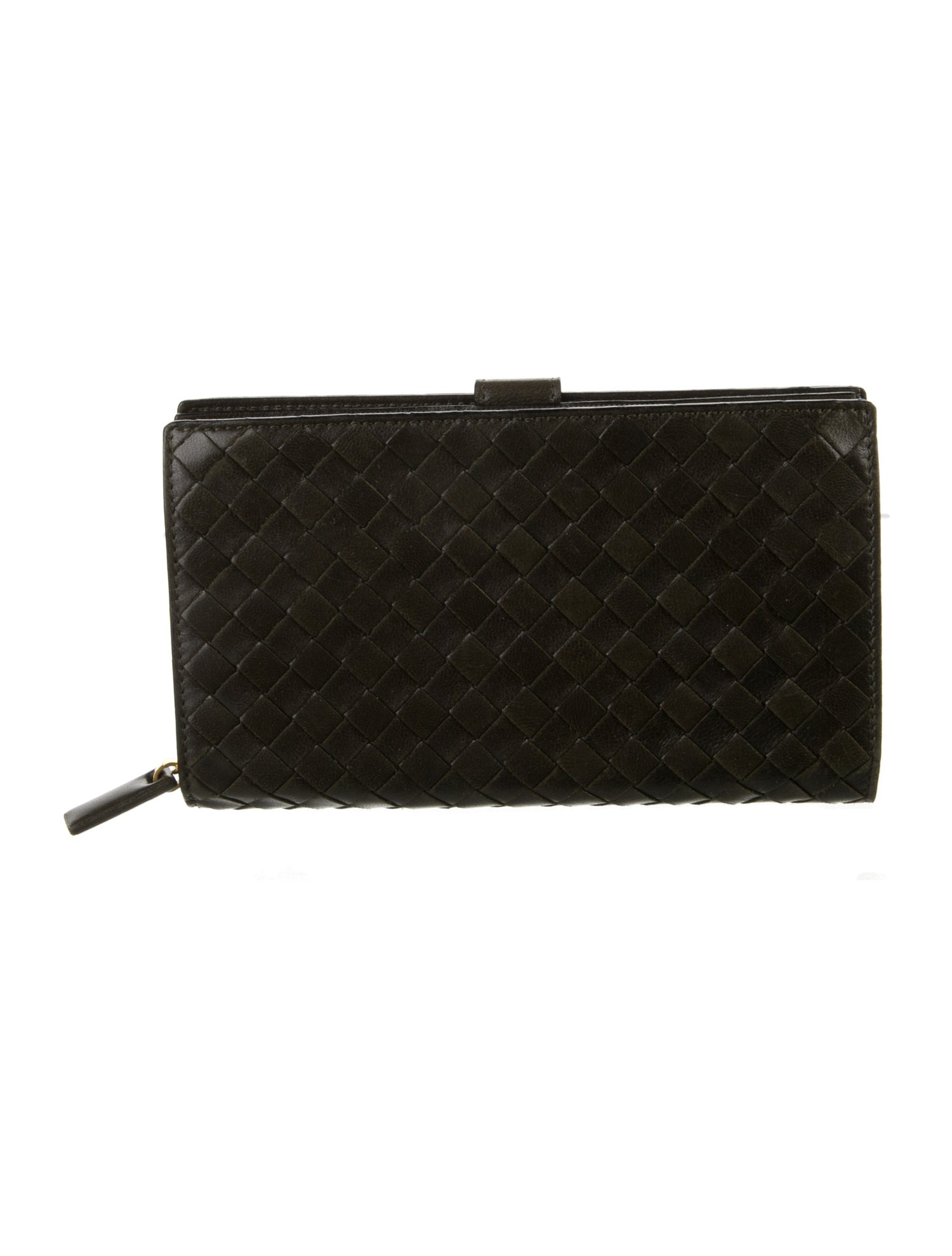 Bottega Veneta Intrecciato Weave Leather French Purse