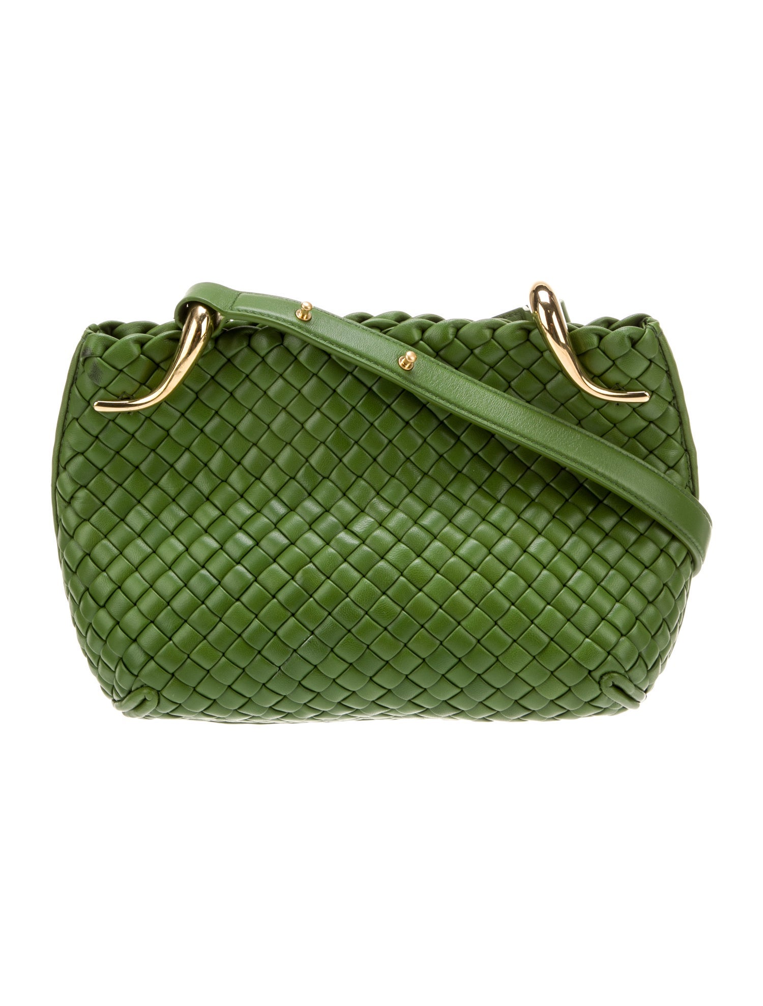 Saint Laurent Medium Ostrich Manhattan Shoulder Bag - Green