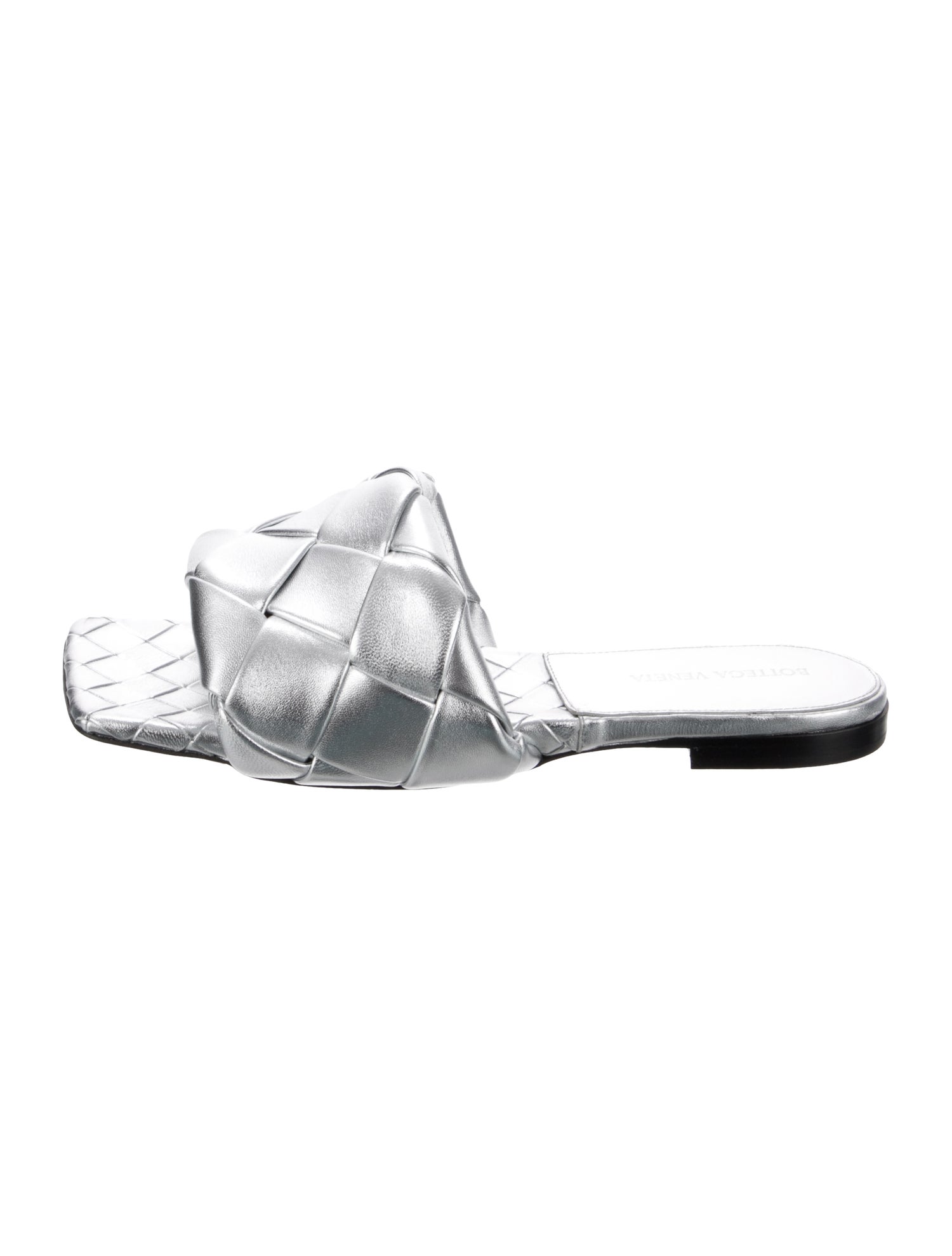Bottega Veneta Intrecciato Weave Leather Slides