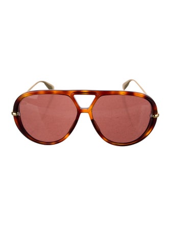Bottega Veneta Intrecciato Weave Aviator Sunglasses