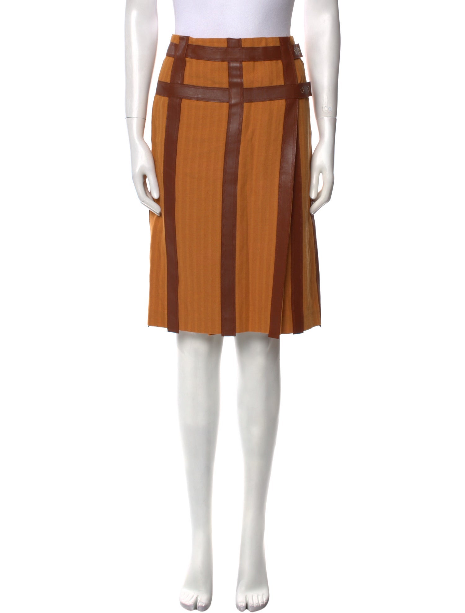 Bottega Veneta Striped Knee-Length Skirt