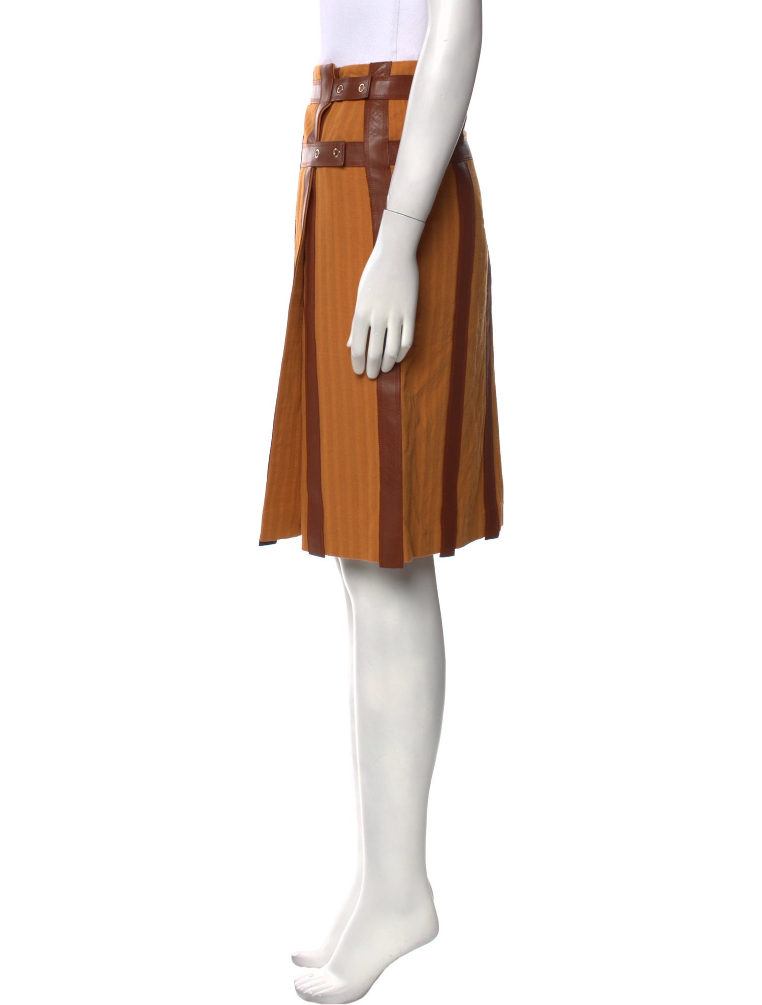 Bottega Veneta Striped Knee-Length Skirt