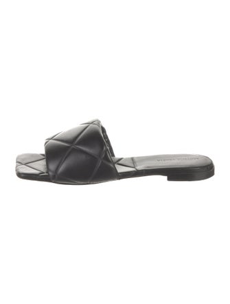 Bottega Veneta Quilted Pattern Leather Slides