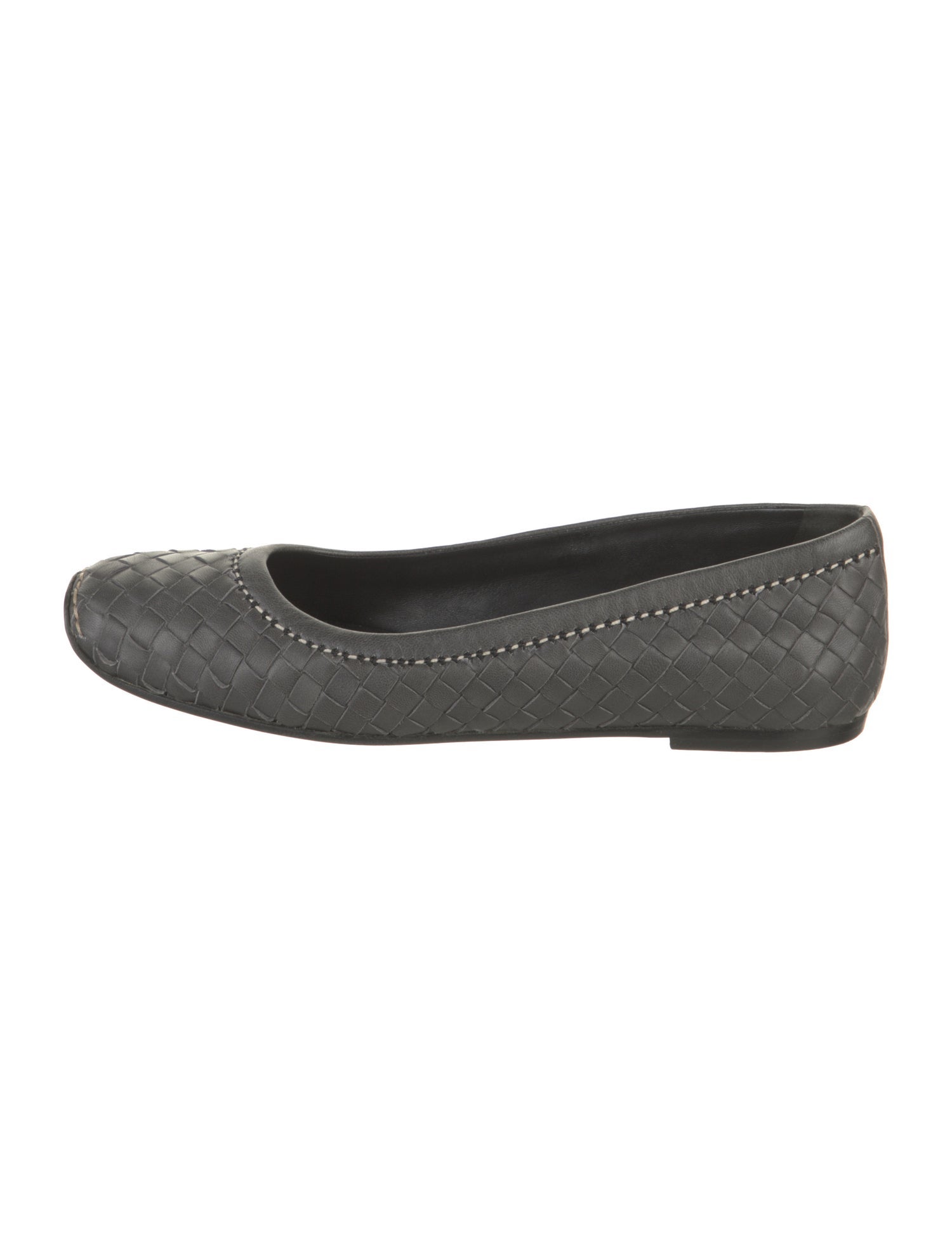 Bottega Veneta Intrecciato Weave Leather Ballet Flats