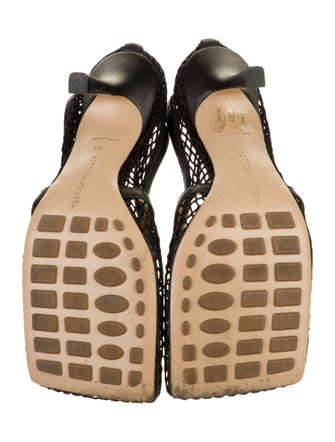Bottega Veneta Mesh Chain-Link Accents T-Strap Pumps
