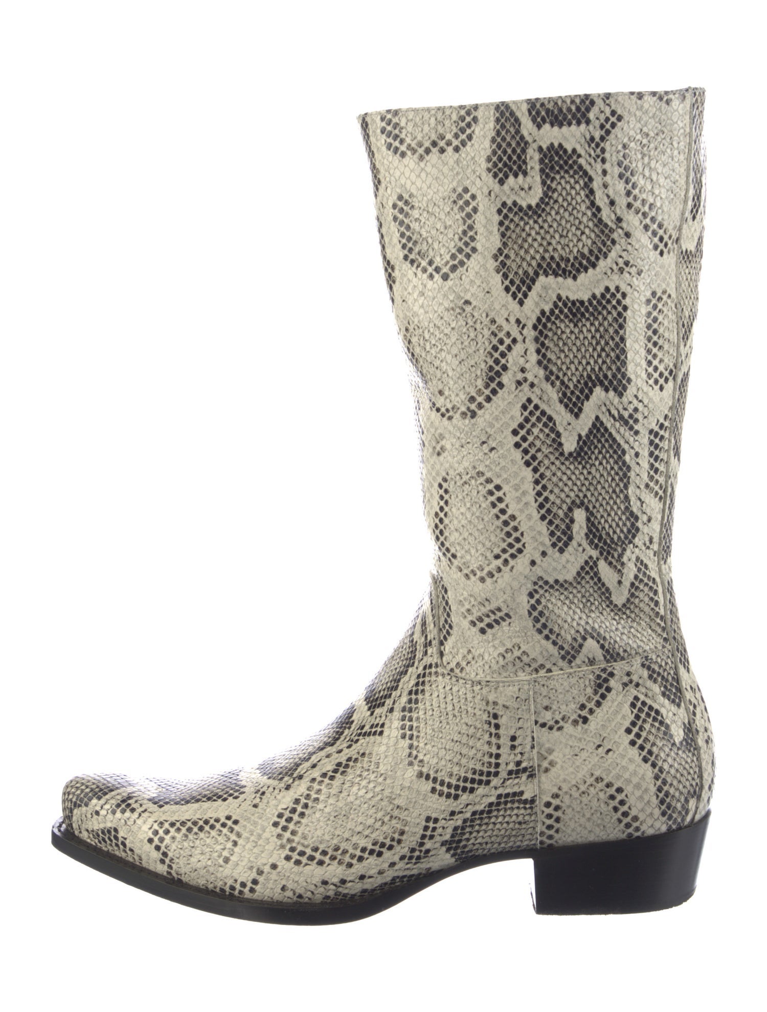 Bottega Veneta Embossed Leather Animal Print Boots