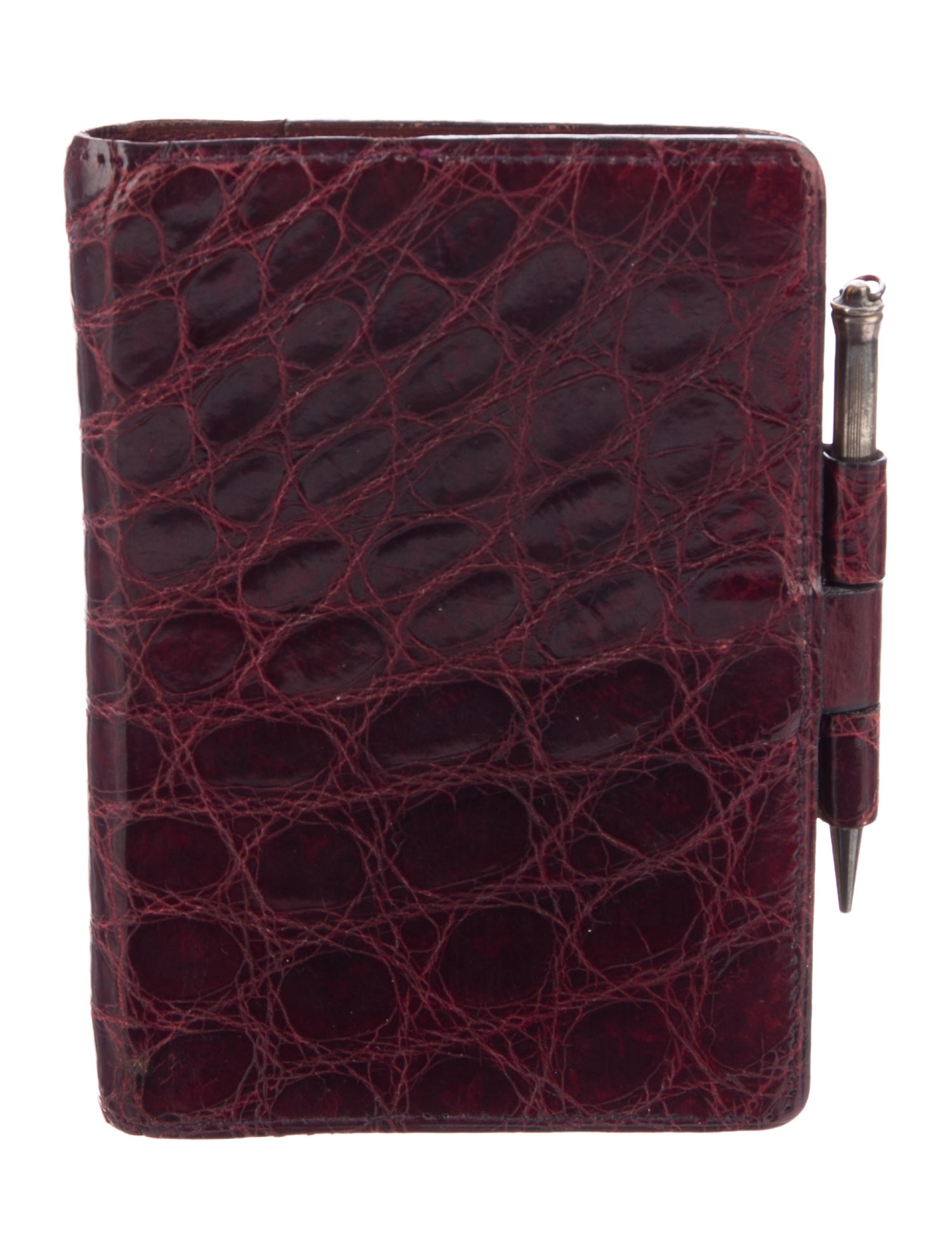 Bottega Veneta Crocodile Embossed Agenda Cover