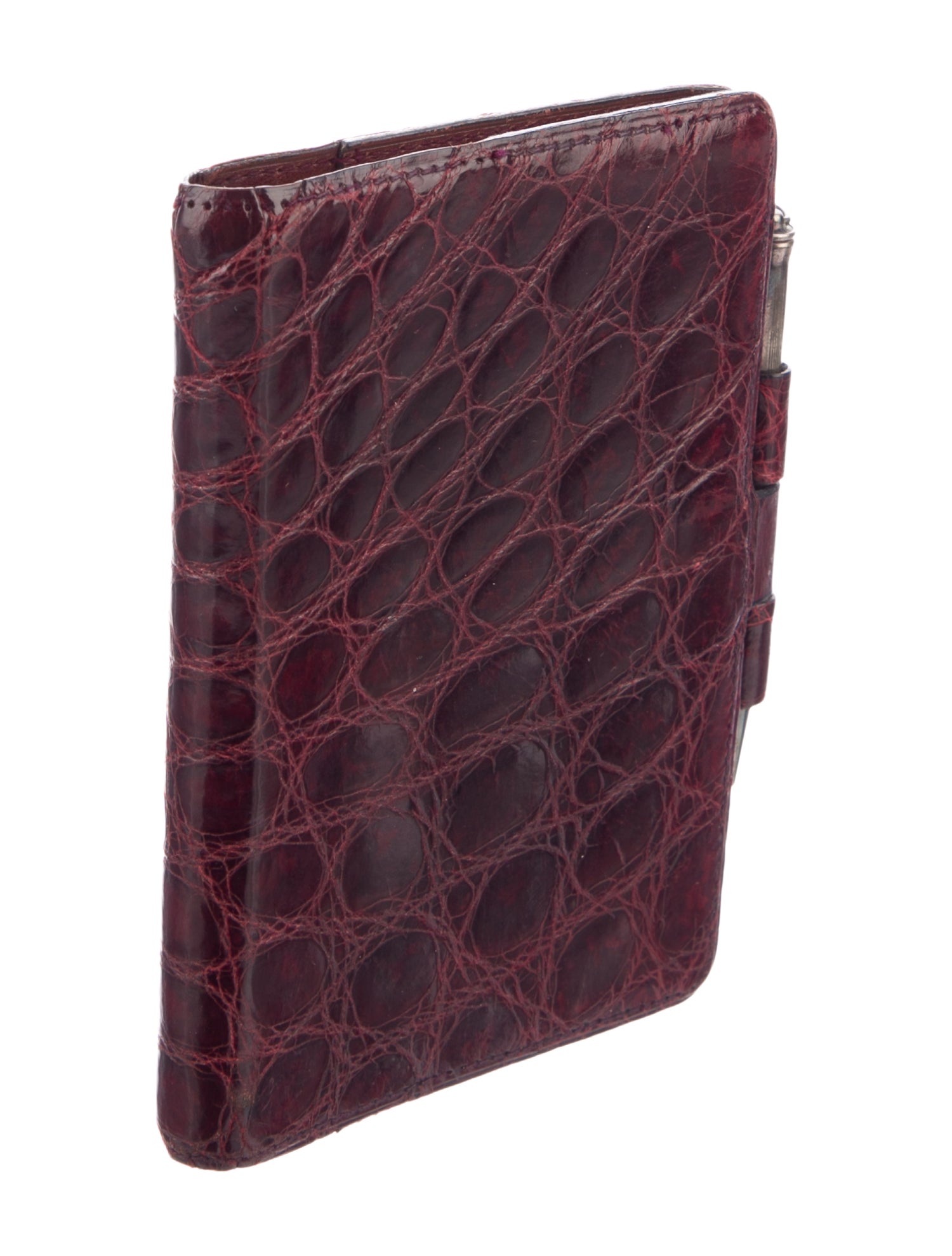 Bottega Veneta Crocodile Embossed Agenda Cover