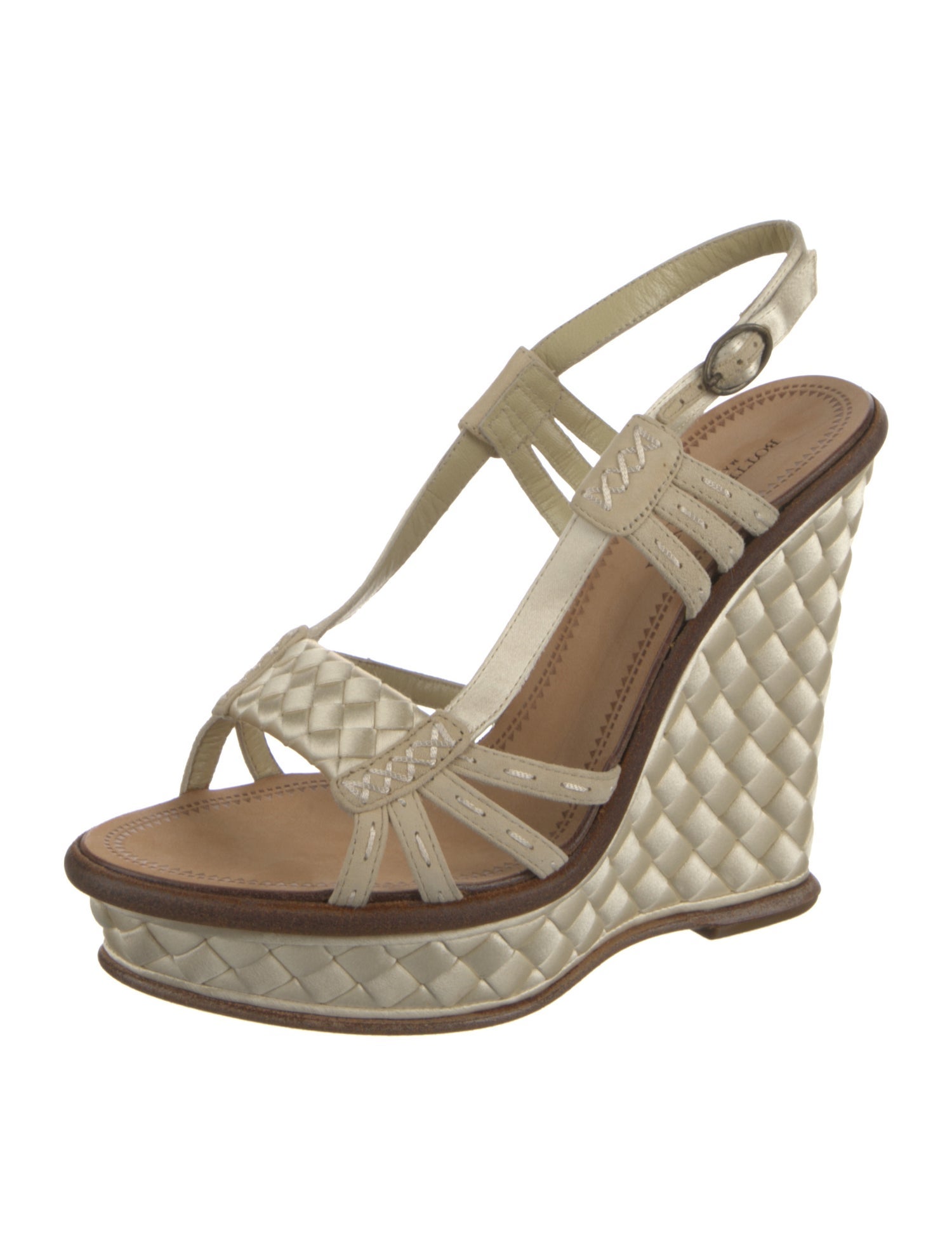 Bottega Veneta Satin Slingback Sandals