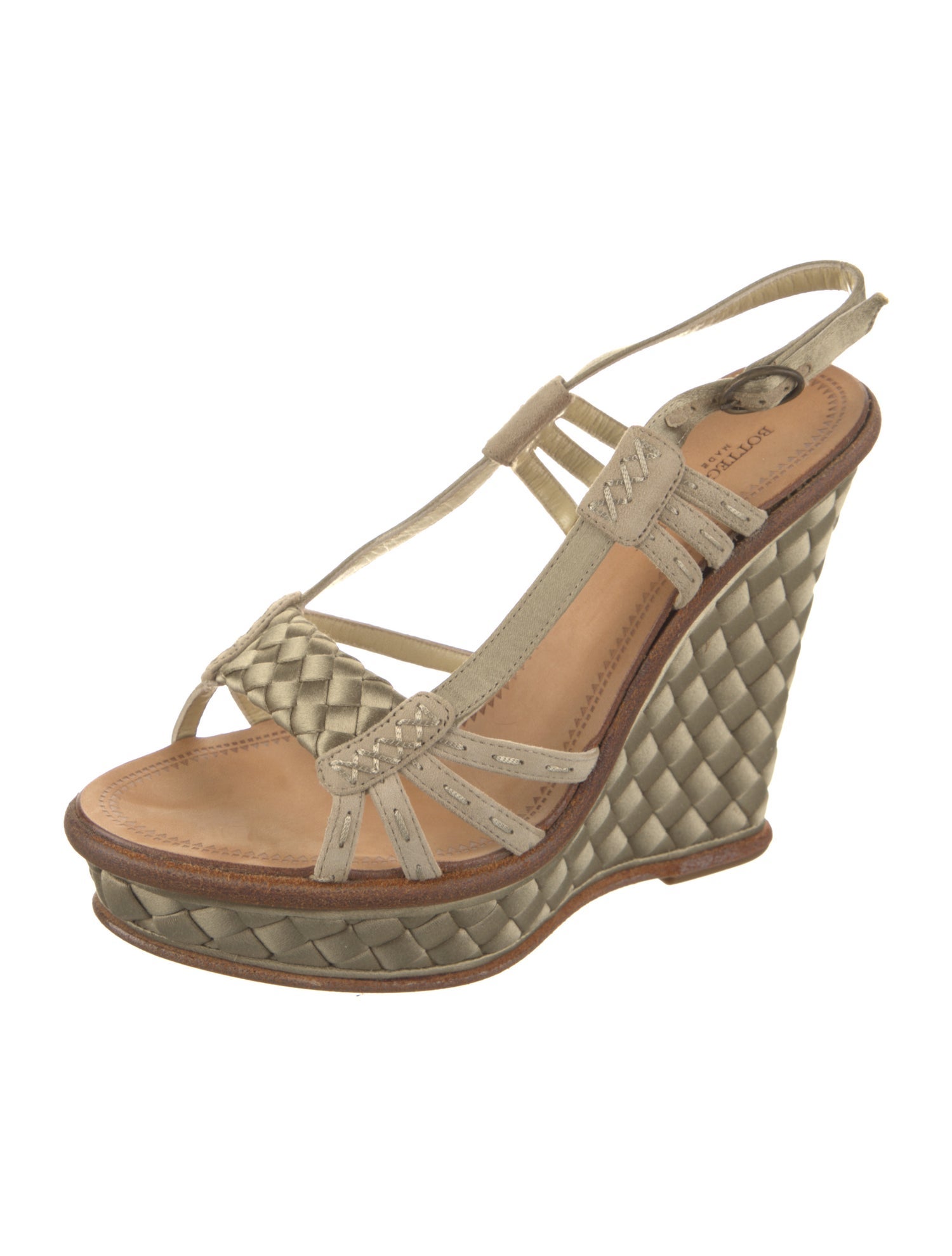 Bottega Veneta Satin Slingback Sandals