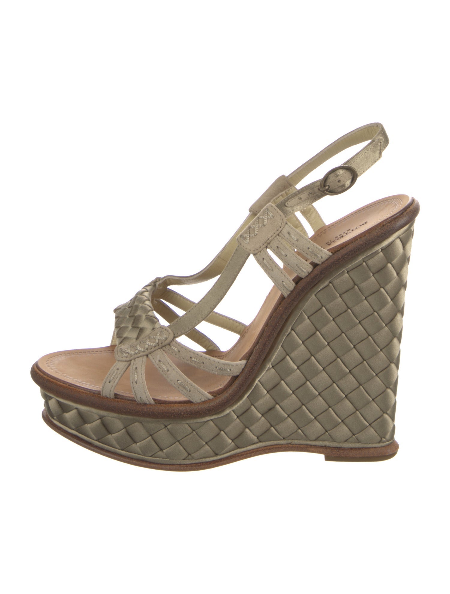 Bottega Veneta Satin Slingback Sandals