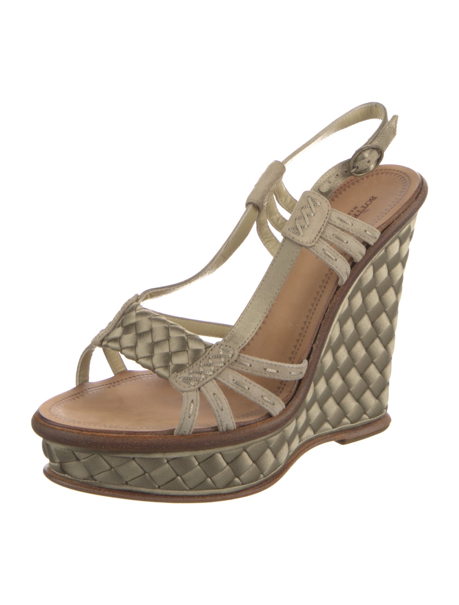 Bottega Veneta Satin Slingback Sandals