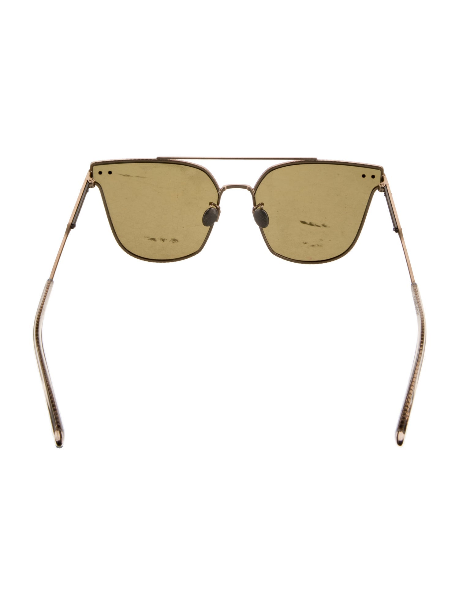 Bottega Veneta Intrecciato Weave Square Sunglasses