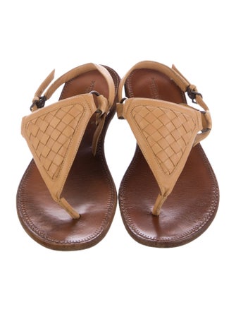 Bottega Veneta Intrecciato Weave Leather Slides