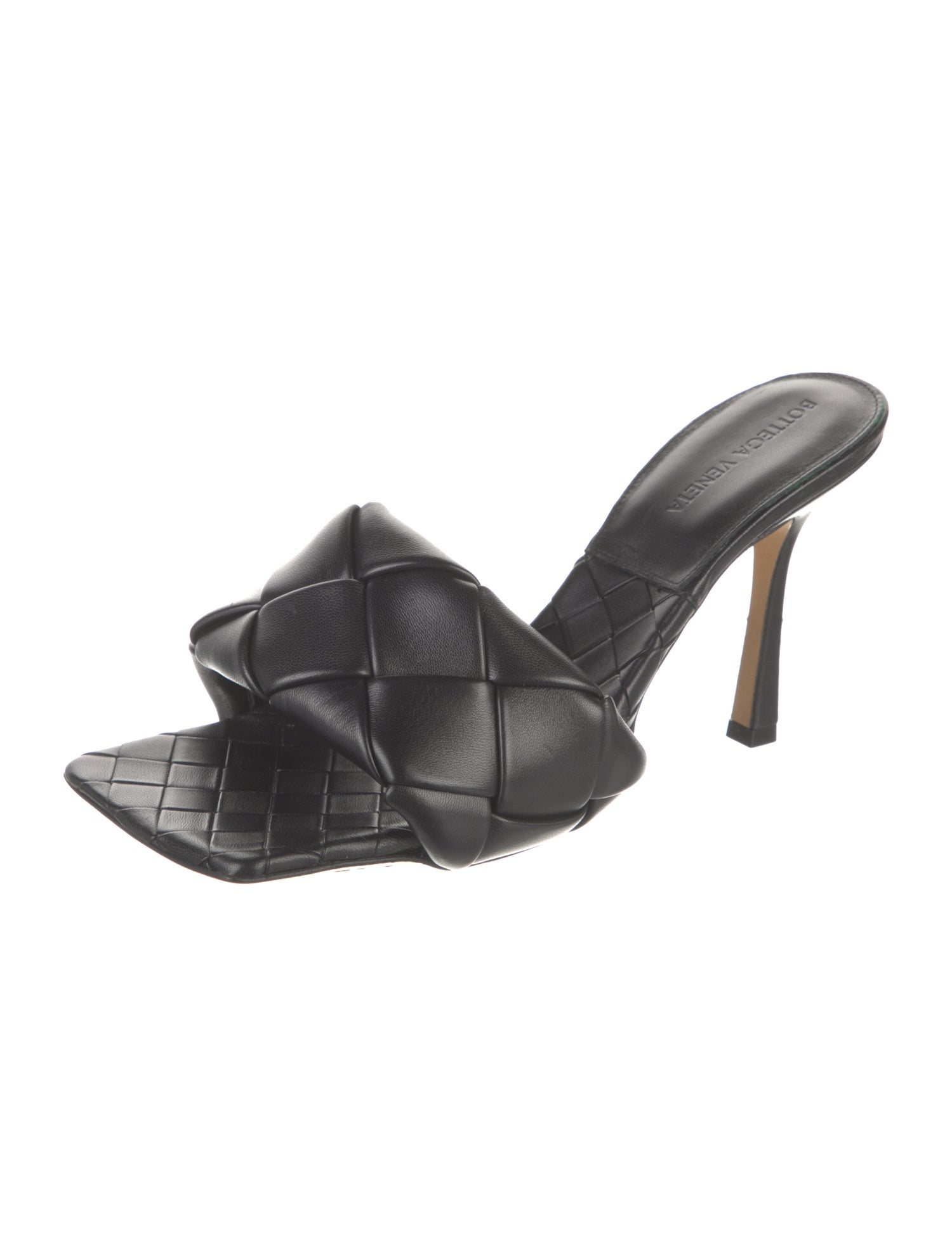 Bottega Veneta Intrecciato Weave Leather Slides