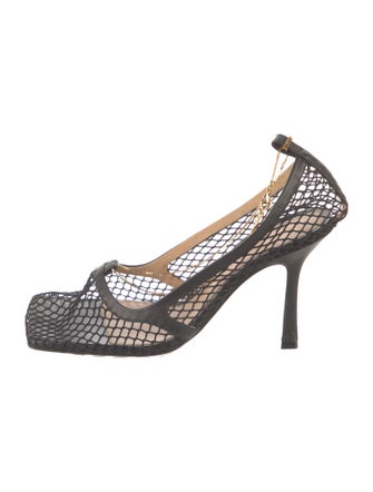 Bottega Veneta Mesh Chain-Link Accents Pumps