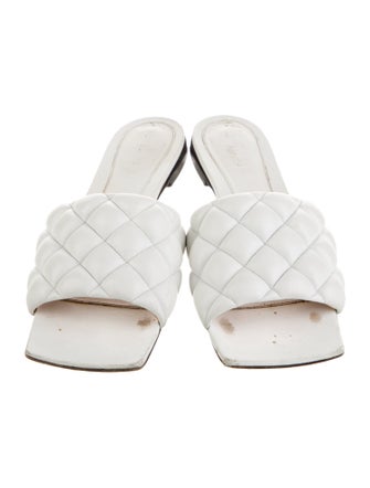Bottega Veneta Intrecciato Weave Leather Slides