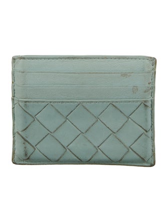 Bottega Veneta Intrecciato Weave Leather Card Holder