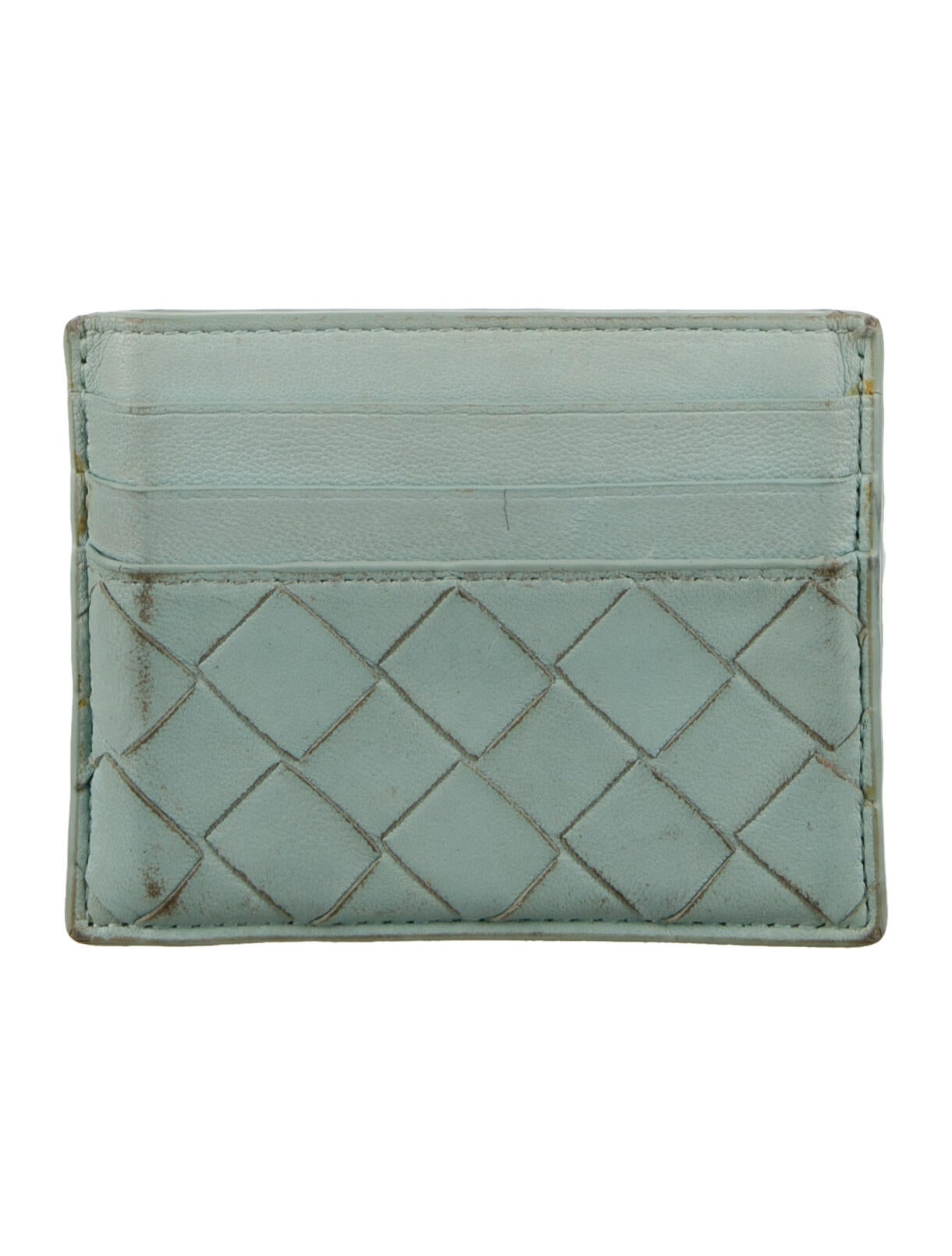 Bottega Veneta Intrecciato Weave Leather Card Holder