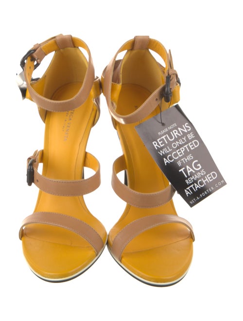 Bottega Veneta Leather Colorblock Pattern Sandals