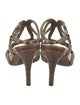 Bottega Veneta Satin Leather Trim Embellishment Slingback Sandals