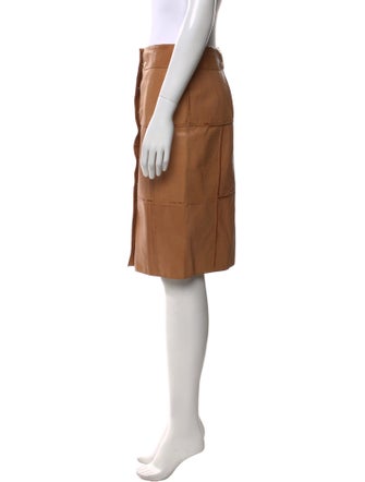Bottega Veneta Leather Knee-Length Skirt