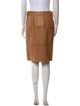 Bottega Veneta Leather Knee-Length Skirt