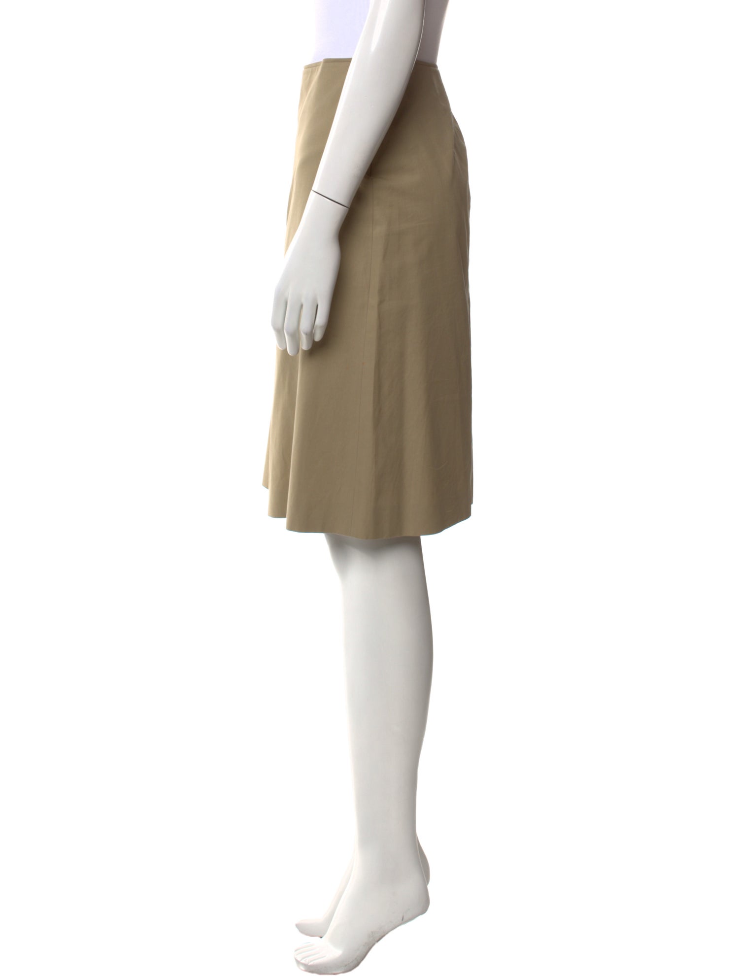 Bottega Veneta Pleated Accents Knee-Length Skirt